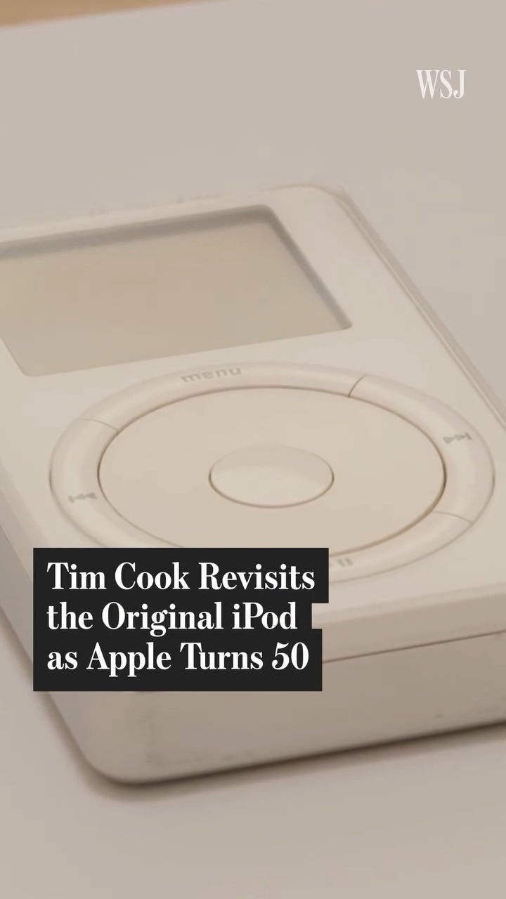 Tim Cook Revisits the Original iPod as Apple Turns 50