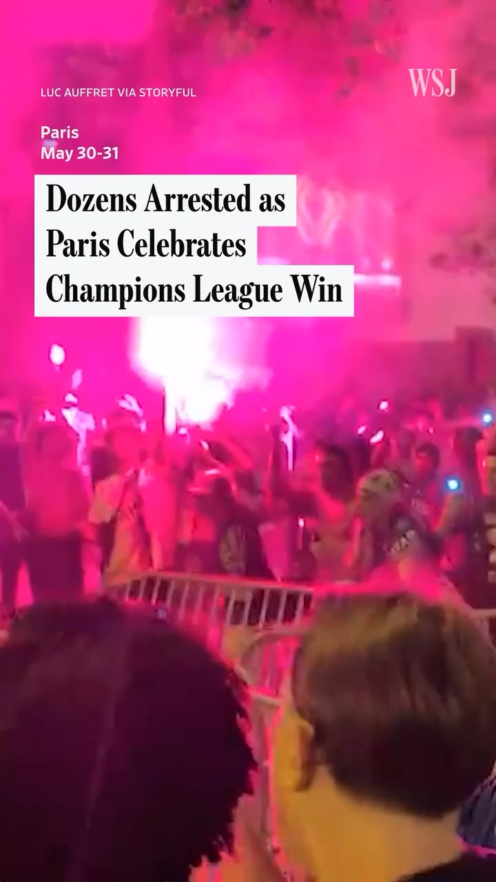 Dozens Arrested as Paris Celebrates Champions League Win